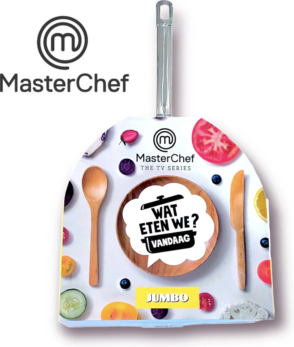 MasterChef / Jumbo - Wokpan - met glazen deksel - 28 cm - Inductie MasterChef / Jumbo - Wokpan - Met Glazen Deksel - 28 Cm - Inductie -Heng Kookserie Winkel