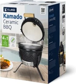 BluMill Kamado BBQ Egg - Kamado 13 Inch - Incl. Vlees Thermometer - Houtskoolbarbecues - Zwart - Ø 27cm -Heng Kookserie Winkel 1090x1200 1