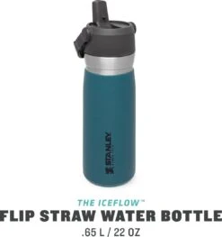 Stanley The IceFlow™ Flip Straw Water Bottle 0,65L - Thermosfles - Lagoon -Heng Kookserie Winkel 1129x1200