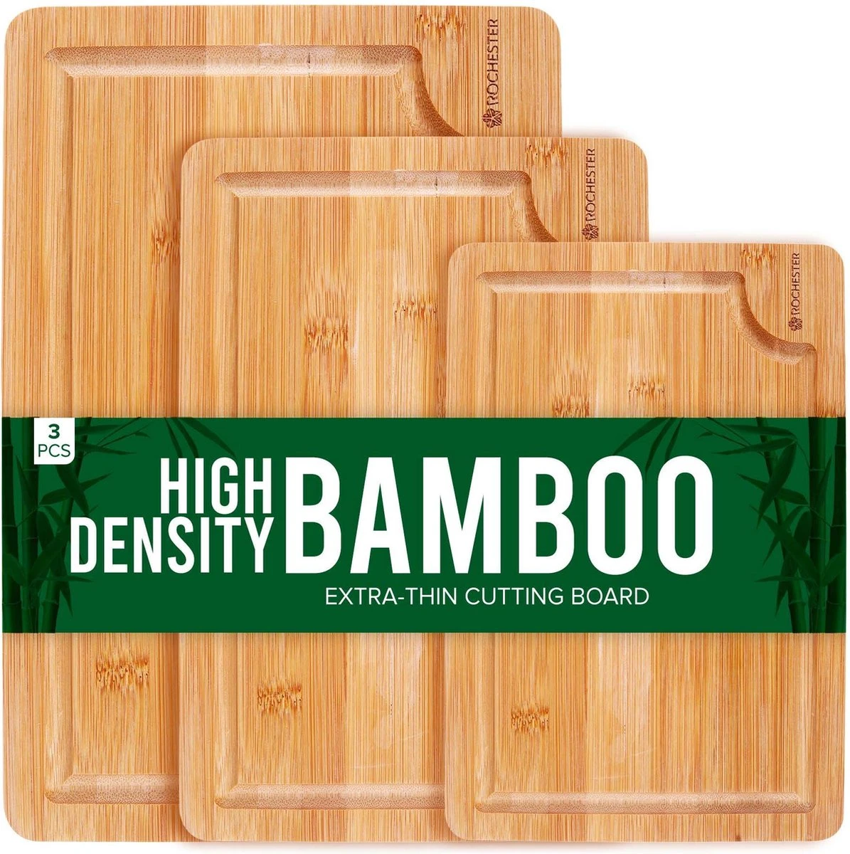 Rochester Snijplanken Hout – Borrelplank – Serveerplank - 3-Delig – Organisch Bamboe – Luxe Design – Hygienisch En Duurzaam Rochester Snijplanken Hout – Borrelplank – Serveerplank - 3-Delig – Organisch Bamboe – Luxe Design – Hygienisch En Duurzaam -Heng Kookserie Winkel