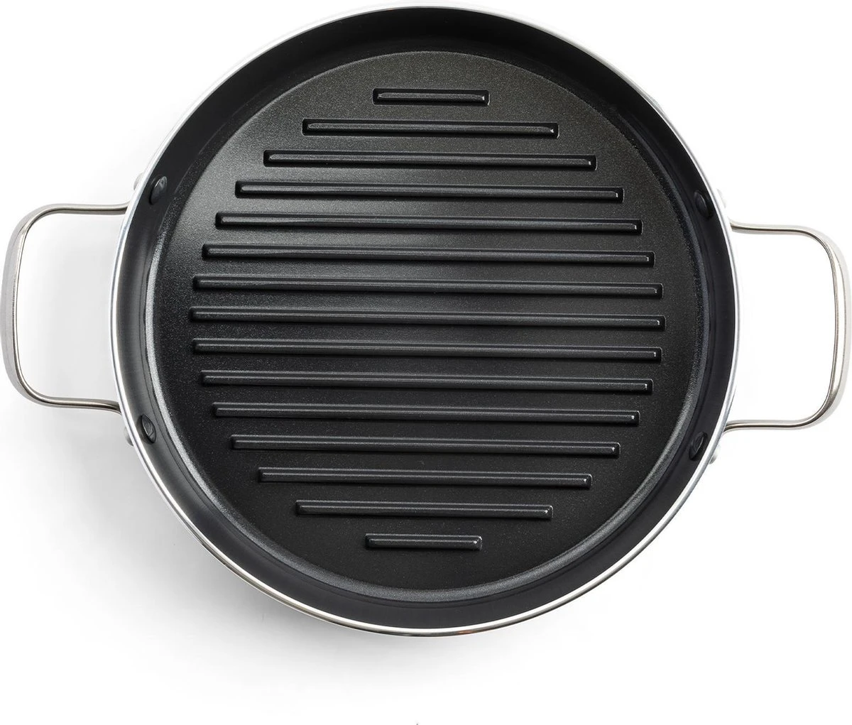 Dagelijkse Kost Keramische Grillpan - Ø28cm - PFAS-vrij - 2 grepen Dagelijkse Kost Keramische Grillpan - Ø28cm - PFAS-vrij - 2 Grepen -Heng Kookserie Winkel