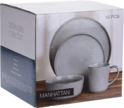 Excellent Serviesset - Servies - 16 Stuks - Aardewerk - Grijs -Heng Kookserie Winkel 1200x1044 1