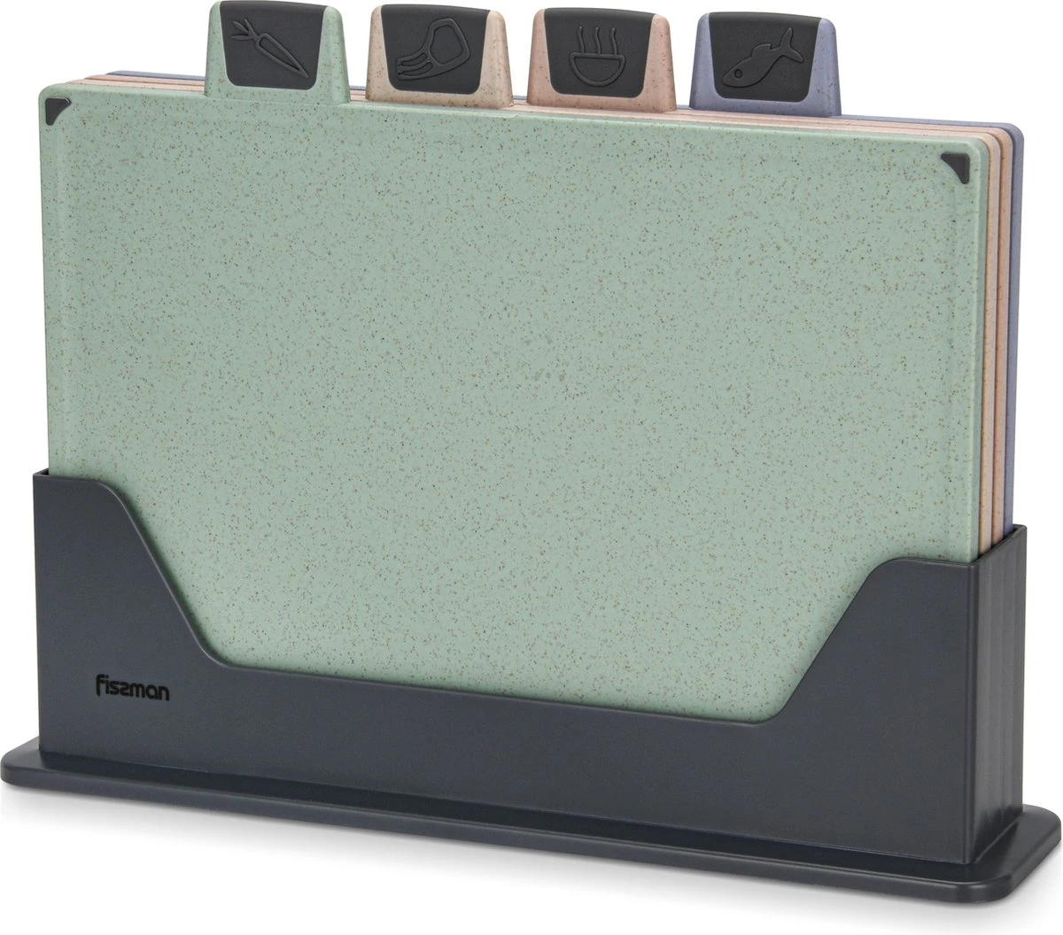 Fissman Luxe Index Snijplankenset - Met Houder - 4 Stuks - 30x22.5cm Fissman Luxe Index Snijplankenset - Met Houder - 4 Stuks - 30x22.5cm -Heng Kookserie Winkel