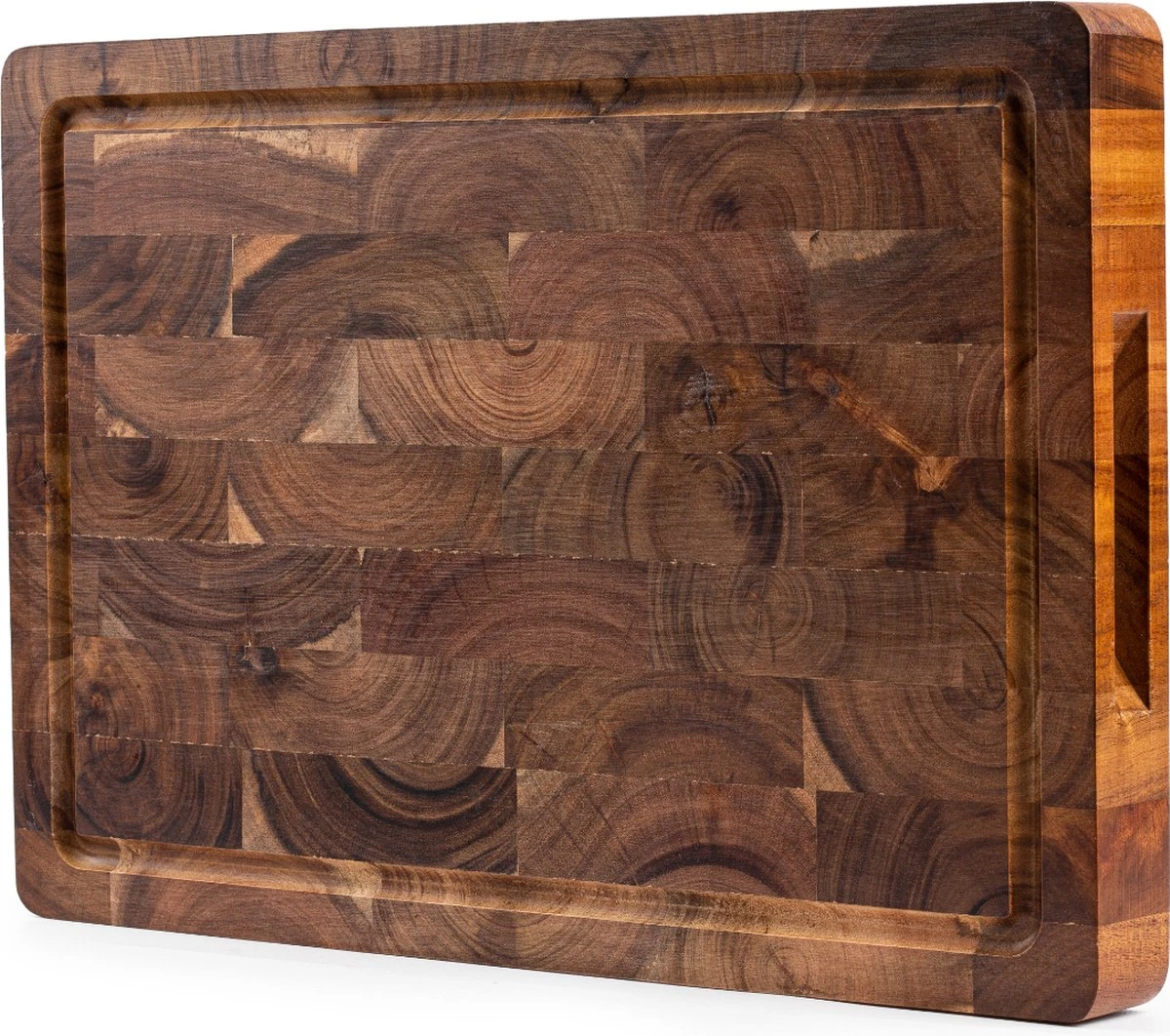 VDN Professionele Snijplank Acacia Hout met Sapgeul en Handvatten – Hakblok 26x38x3.5 cm VDN Professionele Snijplank Acacia Hout Met Sapgeul En Handvatten – Hakblok 26x38x3.5 Cm -Heng Kookserie Winkel