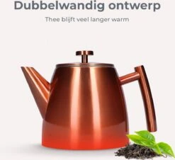 Vaja® Theepot Juliette Rosé Dubbelwandig -Heng Kookserie Winkel 1200x1099