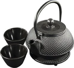 SakuraTea - Theepot Set - 4-delig - Gietijzer - Zwart - 0.8L - 2 Kopjes (100ml) 6 SakuraTea - Theepot Set - 4-delig - Gietijzer - Zwart - 0.8L - 2 Kopjes (100ml) -Heng Kookserie Winkel 1200x1113 3
