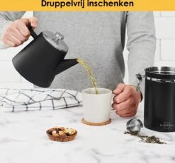 Silberthal - Theepot Met Filter - 1 L - RVS Dubbelwandig - Zwart - Cadeau 3 Silberthal - Theepot Met Filter - 1 L - RVS Dubbelwandig - Zwart - Cadeau -Heng Kookserie Winkel 1200x1123