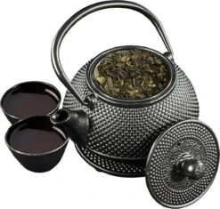 SakuraTea - Theepot Set - 4-delig - Gietijzer - Zwart - 0.8L - 2 Kopjes (100ml) 8 SakuraTea - Theepot Set - 4-delig - Gietijzer - Zwart - 0.8L - 2 Kopjes (100ml) -Heng Kookserie Winkel 1200x1142