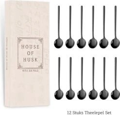 House Of Husk® Theelepels Set - Theelepeltjes - Koffielepels - Koffielepeltjes - RVS - 13cm - 12 Stuks - Zwart -Heng Kookserie Winkel 1200x1150