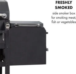 Klarstein Kingsville Double Barbecue - Houtskool- En Gasbarbecue - Smoker BBQ - Inclusief Deksels En Thermometer - Met 2 Roosters - Zwart -Heng Kookserie Winkel 1200x1161 1