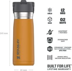 Stanley The IceFlow™ Flip Straw Water Bottle 0,65L - Thermosfles - Saffron 16 Stanley The IceFlow™ Flip Straw Water Bottle 0,65L - Thermosfles - Saffron -Heng Kookserie Winkel 1200x1170 1
