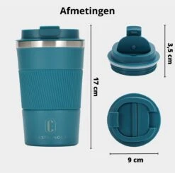 Castagnola Design RVS Koffiebeker To Go - Blauw - 380ml - Thermosbeker - Theebeker -Heng Kookserie Winkel 1200x1191 10