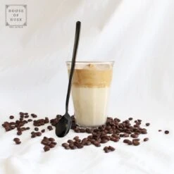 House Of Husk Latte Macchiato Lepels Set - Lange Theelepels - Koffielepels - Longdrinklepels - Sorbetlepels - Barlepel - RVS - 6 Stuks - 20CM - Zwart -Heng Kookserie Winkel 1200x1200 1