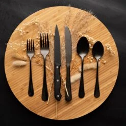 OEC Kitchen Bestekset 36-delig - Zwart - 6 Persoons - Steakmessen - Messen - Vorken - Lepels - RVS -Heng Kookserie Winkel 1200x1200 10