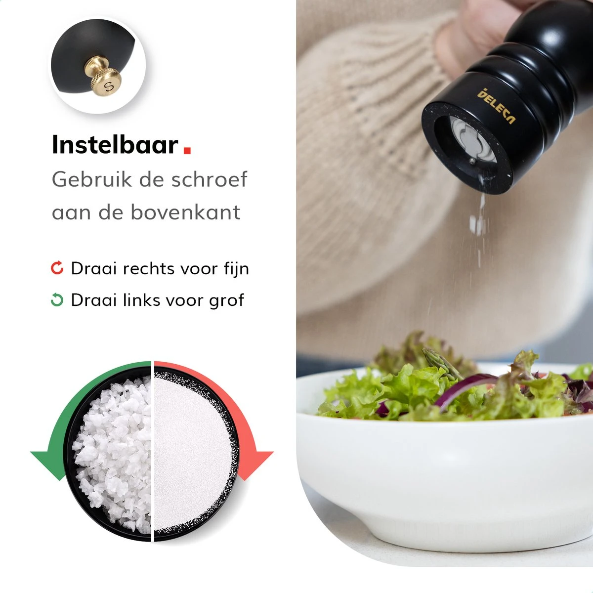 Deleca Luxe Peper en Zoutmolen Set - Met Geschenkdoos - Zout / Pepermolen - Rubberhout - Zwart & Goud Deleca Luxe Peper En Zoutmolen Set - Met Geschenkdoos - Zout / Pepermolen - Rubberhout - Zwart & Goud -Heng Kookserie Winkel 1200x1200 135