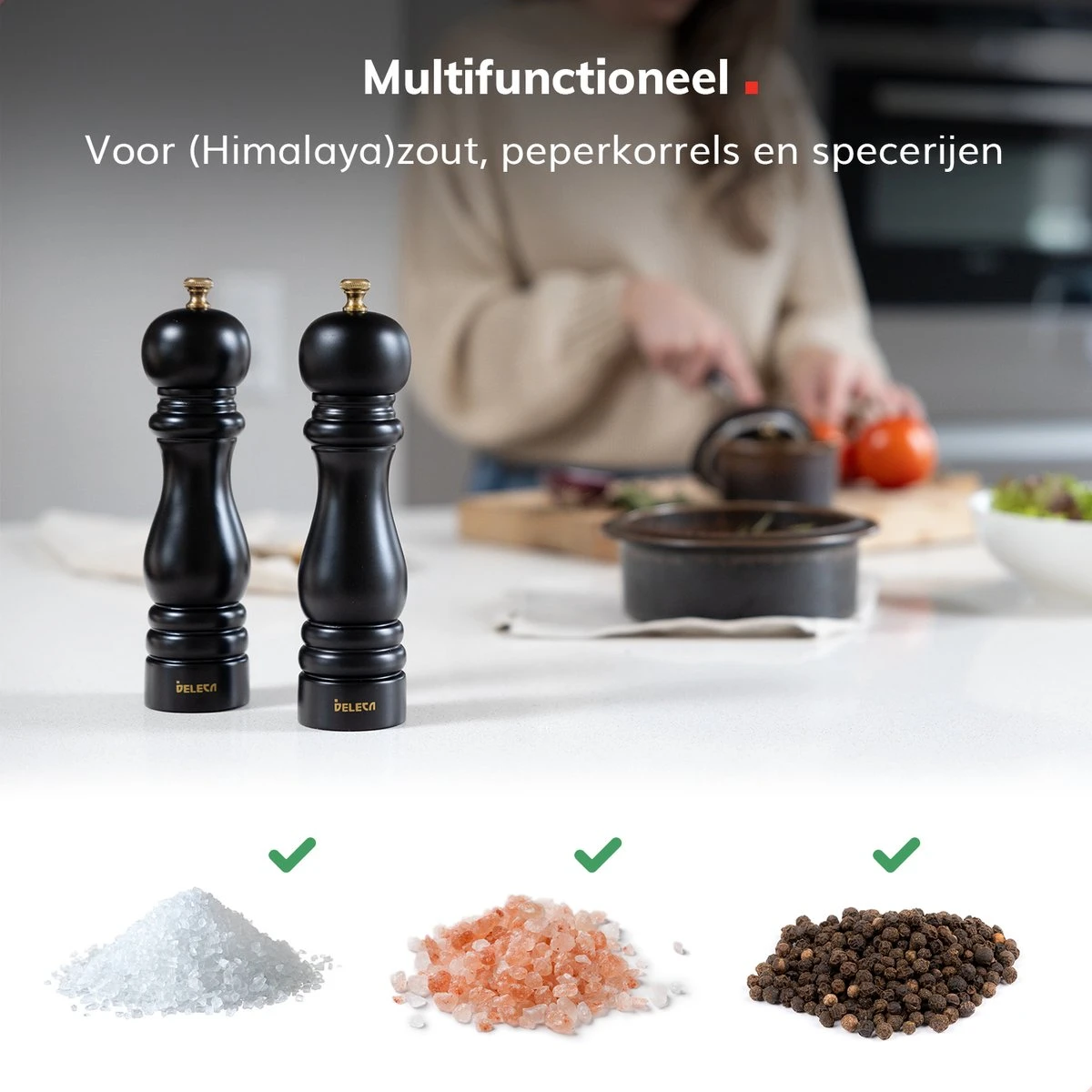 Deleca Luxe Peper en Zoutmolen Set - Met Geschenkdoos - Zout / Pepermolen - Rubberhout - Zwart & Goud Deleca Luxe Peper En Zoutmolen Set - Met Geschenkdoos - Zout / Pepermolen - Rubberhout - Zwart & Goud -Heng Kookserie Winkel 1200x1200 136