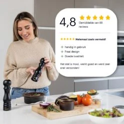 Deleca Luxe Peper En Zoutmolen Set - Met Geschenkdoos - Zout / Pepermolen - Rubberhout - Zwart & Goud 12 Deleca Luxe Peper En Zoutmolen Set - Met Geschenkdoos - Zout / Pepermolen - Rubberhout - Zwart & Goud -Heng Kookserie Winkel 1200x1200 140