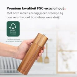 Deleca Luxe Peper En Zoutmolen Set - Zout / Pepermolen - Handmatig - Met Navul Lepel & Geschenkdoos - Acacia Hout - Rond 5 Deleca Luxe Peper En Zoutmolen Set - Zout / Pepermolen - Handmatig - Met Navul Lepel & Geschenkdoos - Acacia Hout - Rond -Heng Kookserie Winkel 1200x1200 143