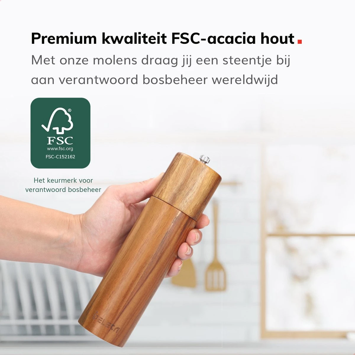 Deleca Luxe Peper en Zoutmolen Set - Zout / Pepermolen - Handmatig - Met Navul Lepel & Geschenkdoos - Acacia Hout - Rond Deleca Luxe Peper En Zoutmolen Set - Zout / Pepermolen - Handmatig - Met Navul Lepel & Geschenkdoos - Acacia Hout - Rond -Heng Kookserie Winkel 1200x1200 143