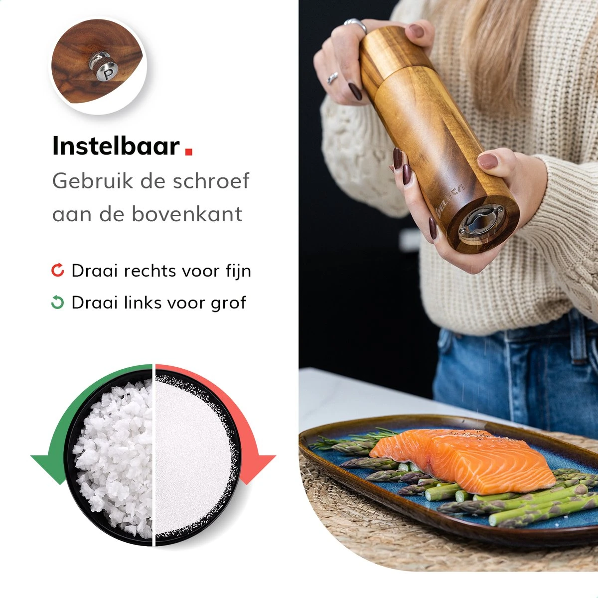 Deleca Luxe Peper en Zoutmolen Set - Zout / Pepermolen - Handmatig - Met Navul Lepel & Geschenkdoos - Acacia Hout - Rond Deleca Luxe Peper En Zoutmolen Set - Zout / Pepermolen - Handmatig - Met Navul Lepel & Geschenkdoos - Acacia Hout - Rond -Heng Kookserie Winkel 1200x1200 145