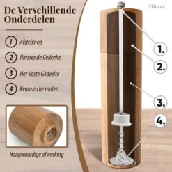Dieux® - Peper En Zoutmolen Set - Cilinder Vorm - 22CM - Zout Peper Kruiden - 2 Stuks - Acacia Hout - Instelbare Maalgraad - Duurzaam - Luxe Kwaliteit - Hervulbaar - Pepermolen - Zoutmolen - BBQ Accesoires - Pasen 7 Dieux® - Peper En Zoutmolen Set - Cilinder Vorm - 22CM - Zout Peper Kruiden - 2 Stuks - Acacia Hout - Instelbare Maalgraad - Duurzaam - Luxe Kwaliteit - Hervulbaar - Pepermolen - Zoutmolen - BBQ Accesoires - Pasen -Heng Kookserie Winkel 1200x1200 156