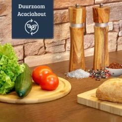 UNBOX Peper En Zoutmolen Set - Pepermolen - Zoutmolen - BBQ Accesoires - Acacia Hout - RVS -Heng Kookserie Winkel 1200x1200 162