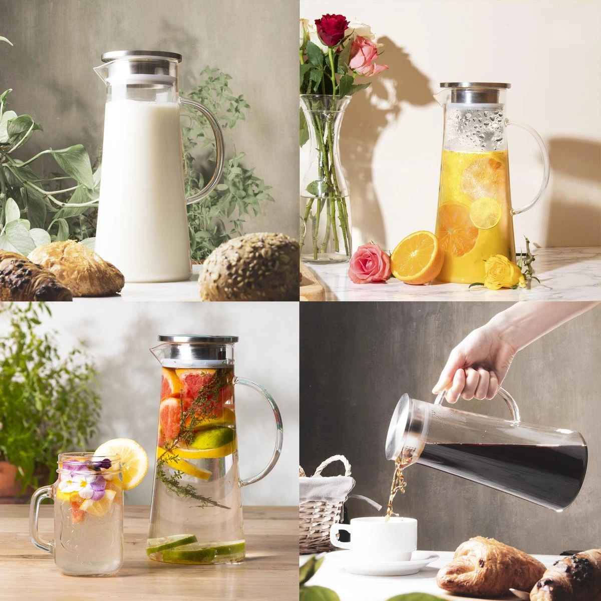 MÊZON® Schenkkan - Glazen Waterkan - Waterkaraf voor Fruitwater - Multifunctionele Decanteer Karaf - Kan met Deksel - 1.5L Capaciteit MÊZON® Schenkkan - Glazen Waterkan - Waterkaraf Voor Fruitwater - Multifunctionele Decanteer Karaf - Kan Met Deksel - 1.5L Capaciteit -Heng Kookserie Winkel 1200x1200 205