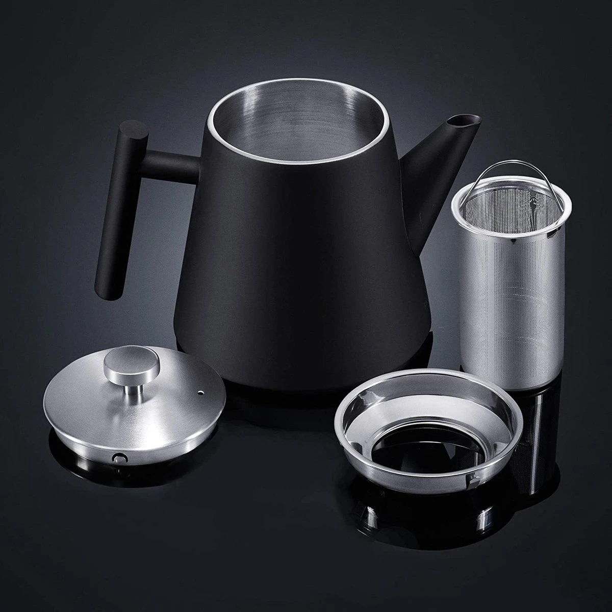 Silberthal - Theepot Met Filter - 1 L - RVS Dubbelwandig - Zwart - Cadeau Silberthal - Theepot Met Filter - 1 L - RVS Dubbelwandig - Zwart - Cadeau -Heng Kookserie Winkel 1200x1200 211