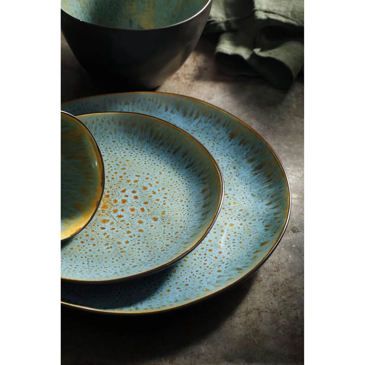 Palmer Serviesset Lotus Stoneware 6-persoons 24-delig Zwart Turquoise Palmer Serviesset Lotus Stoneware 6-persoons 24-delig Zwart Turquoise -Heng Kookserie Winkel 1200x1200 235