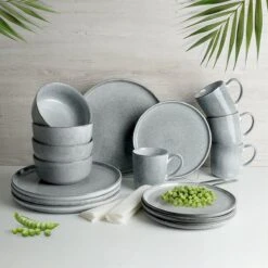 Excellent Serviesset - Servies - 16 Stuks - Aardewerk - Grijs -Heng Kookserie Winkel 1200x1200 252