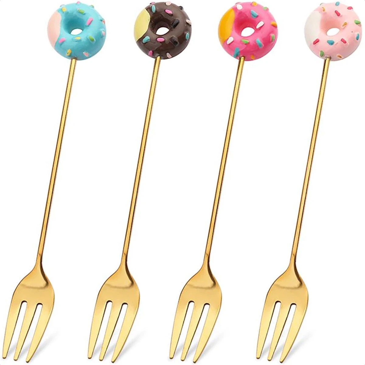 Gebaksvorkjes donut set van 4 taartvorkjes - goud Gebaksvorkjes Donut Set Van 4 Taartvorkjes - Goud -Heng Kookserie Winkel 1200x1200 28
