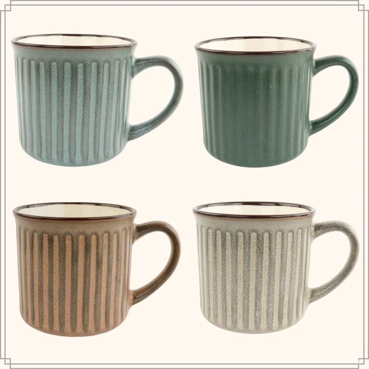 OTIX Koffiekopjes - met Oor - Set van 4 - Aardewerk - 200 ml OTIX Koffiekopjes - Met Oor - Set Van 4 - Aardewerk - 200 Ml -Heng Kookserie Winkel 1200x1200 293