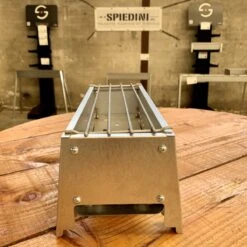 Spiedini Saté-bbq Bali 40 Mini - Kleine, Smalle Houtskoolbarbecue Met Horizontaal Rooster Voor Sate Of Andere Spiesjes - 40 Cm Lang, 11 Cm Breed, 14 Cm Hoog - Ideaal Voor Tuin- Of Open Haard, Of Balkon - Materiaal: Gealuminiseerd Ijzer -Heng Kookserie Winkel 1200x1200 322