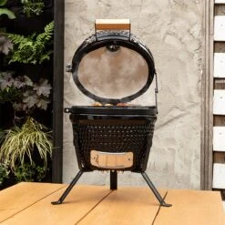 BluMill Kamado BBQ Egg - Kamado 13 Inch - Incl. Vlees Thermometer - Houtskoolbarbecues - Zwart - Ø 27cm -Heng Kookserie Winkel 1200x1200 329
