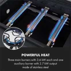 Klarstein Kingsville Double Barbecue - Houtskool- En Gasbarbecue - Smoker BBQ - Inclusief Deksels En Thermometer - Met 2 Roosters - Zwart -Heng Kookserie Winkel 1200x1200 353