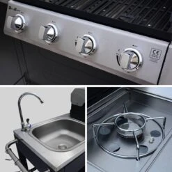 Alice's Garden Gas BBQ D'Artagnan - Zwart - 5 Branders - Buitenkeuken -Heng Kookserie Winkel 1200x1200 355