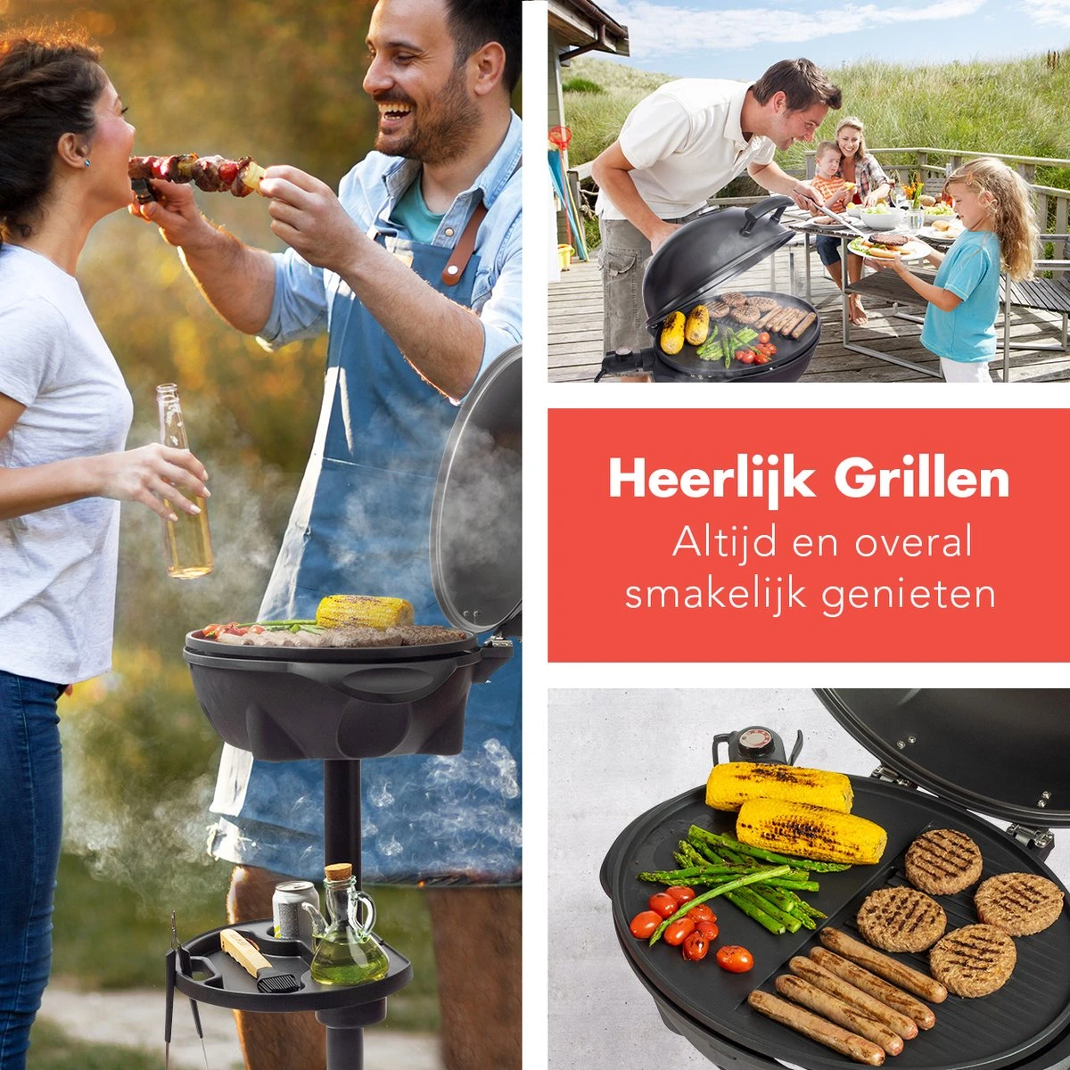 KitchenBrothers Elektrische BBQ - met Grillplaat - Anti-aanbaklaag - Incl. Plank/Houders - Grilloppervlak 46,5x33,8cm - tot 300°C - 2400W - Zwart KitchenBrothers Elektrische BBQ - Met Grillplaat - Anti-aanbaklaag - Incl. Plank/Houders - Grilloppervlak 46,5x33,8cm - Tot 300°C - 2400W - Zwart -Heng Kookserie Winkel 1200x1200 362