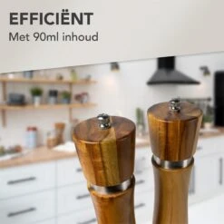 Nimma® Peper En Zoutmolen Set - Incl Navul Lepel - Verstelbare Maalgraad - Acacia Hout -Heng Kookserie Winkel 1200x1200 74