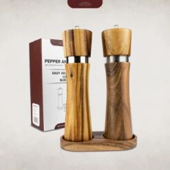 Nimma® Peper En Zoutmolen Set - Incl Navul Lepel - Verstelbare Maalgraad - Acacia Hout -Heng Kookserie Winkel 1200x1200 75
