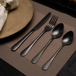 OEC Kitchen Bestekset 36-delig - Zwart - 6 Persoons - Steakmessen - Messen - Vorken - Lepels - RVS -Heng Kookserie Winkel 1200x1200 9