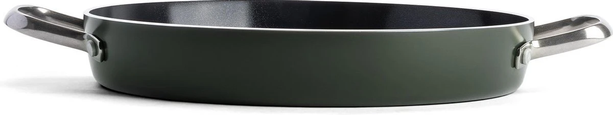 Dagelijkse Kost Keramische Grillpan - Ø28cm - PFAS-vrij - 2 grepen Dagelijkse Kost Keramische Grillpan - Ø28cm - PFAS-vrij - 2 Grepen -Heng Kookserie Winkel