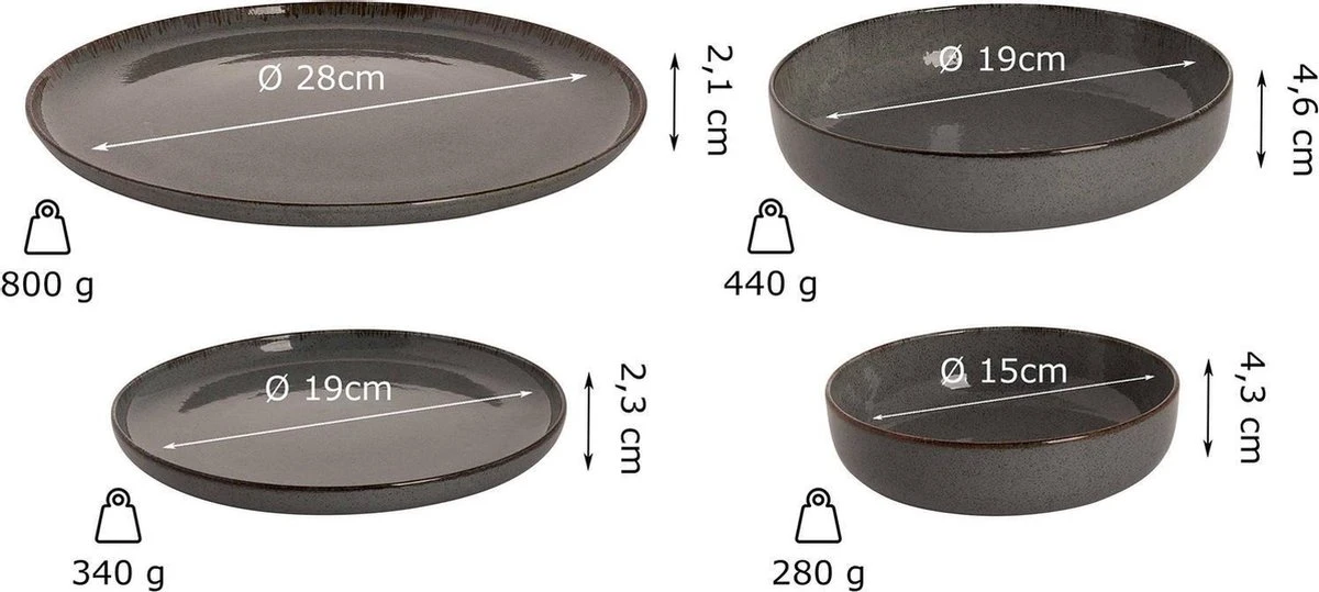 Palmer Serviesset Antigo Porselein 4-persoons 16-delig Blauw Palmer Serviesset Antigo Porselein 4-persoons 16-delig Blauw -Heng Kookserie Winkel
