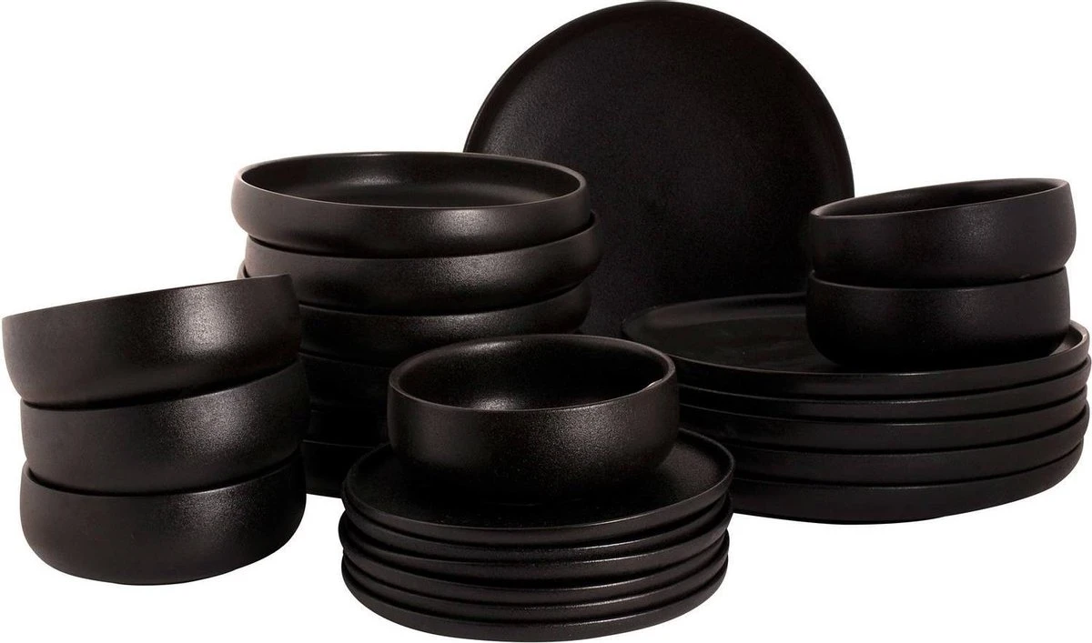 Maastricht Porselein Serviesset Universe Porselein 6-persoons 24-delig Zwart Maastricht Porselein Serviesset Universe Porselein 6-persoons 24-delig Zwart -Heng Kookserie Winkel 1200x707 1