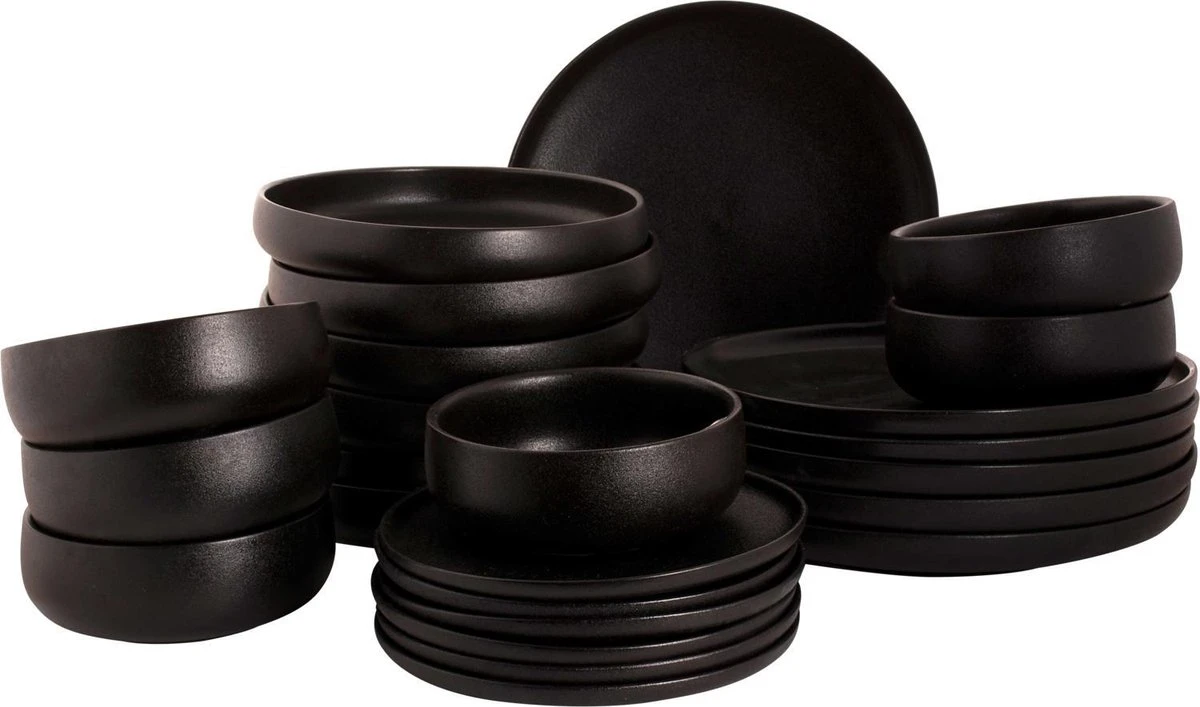 Maastricht Porselein Serviesset Universe Porselein 6-persoons 24-delig Zwart Maastricht Porselein Serviesset Universe Porselein 6-persoons 24-delig Zwart -Heng Kookserie Winkel 1200x707 2