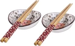 Winkrs | 2 Persoons Japanse Sushi Servies Set (rood) Met Eetstokjes, Kommetjes En Opleggers Voor Stokjes -Heng Kookserie Winkel 1200x740