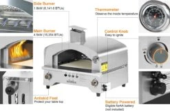 Bighorn Outdoor Edelstaal Gas Pizza Oven - Draagbare Gas Barbecue - Edelstaal -Model SRGG20001 7 Bighorn Outdoor Edelstaal Gas Pizza Oven - Draagbare Gas Barbecue - Edelstaal -Model SRGG20001 -Heng Kookserie Winkel 1200x787 1