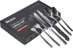 Deleca 8 Persoons Bestekset (48-delig) - Lepels, Messen, Vorken & Steakmessen - Vaatwasserbestendig - Zilver / RVS 10 Deleca 8 Persoons Bestekset (48-delig) - Lepels, Messen, Vorken & Steakmessen - Vaatwasserbestendig - Zilver / RVS -Heng Kookserie Winkel 1200x799 18