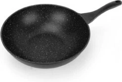 Swiss Pro+ Wokpan - Met Glazen Deksel - 28cm - Zwart -Heng Kookserie Winkel 1200x805