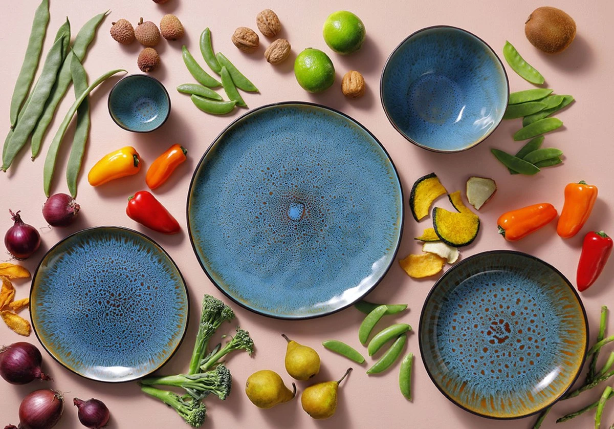 Palmer Serviesset Lotus Stoneware 6-persoons 24-delig Zwart Turquoise Palmer Serviesset Lotus Stoneware 6-persoons 24-delig Zwart Turquoise -Heng Kookserie Winkel 1200x838 2