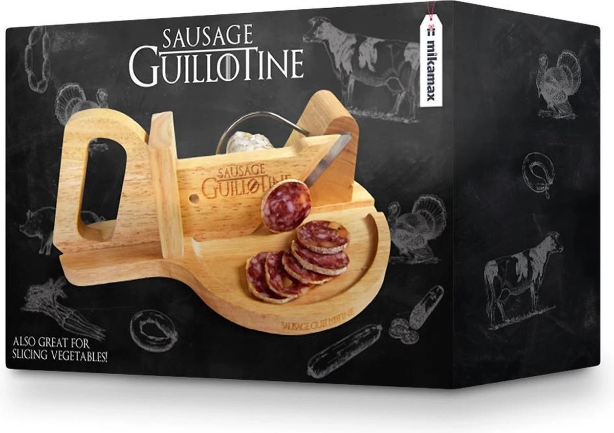 MikaMax Worst Guillotine - Worstsnijder - Worst Snijplank - Sausage Guillotine - Makkelijk Schoon Te Maken - RVS Mes - Bamboe - 30 x 19cm MikaMax Worst Guillotine - Worstsnijder - Worst Snijplank - Sausage Guillotine - Makkelijk Schoon Te Maken - RVS Mes - Bamboe - 30 X 19cm -Heng Kookserie Winkel